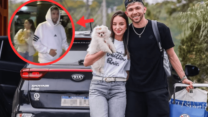 ¡Con su prometida y su perrhija, Julio Enciso volvió a Paraguay!