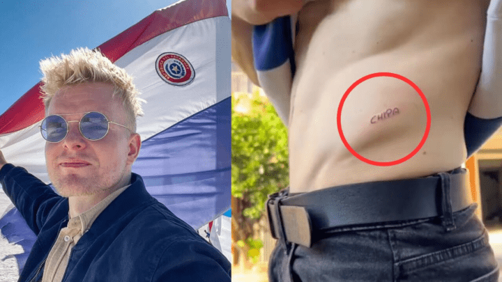 ¡Cumplió la apuesta! Chef alemán se tatuó la palabra chipa