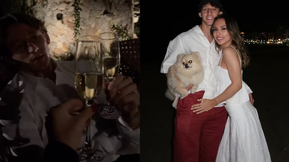 ¿Se viene la boda? Galarza se mostró brindando con su enamorada