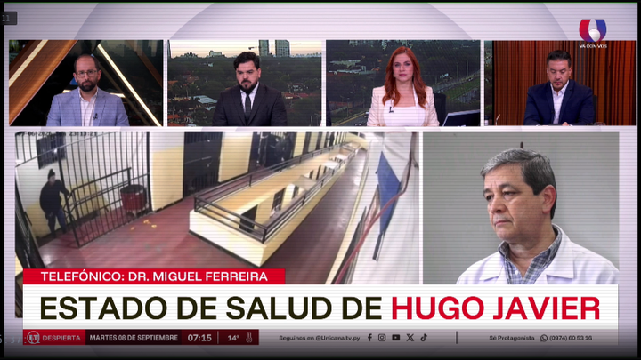 Reporte médico de Hugo Javier señalan que sus signos vitales están dentro de los parámetros normales