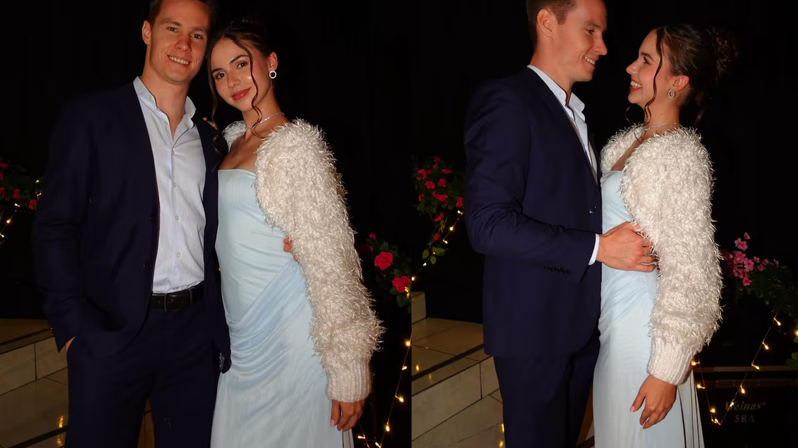 ¿Piloto y diseñador? Joshua Duerksen se puso a bordar para ayudar a su novia